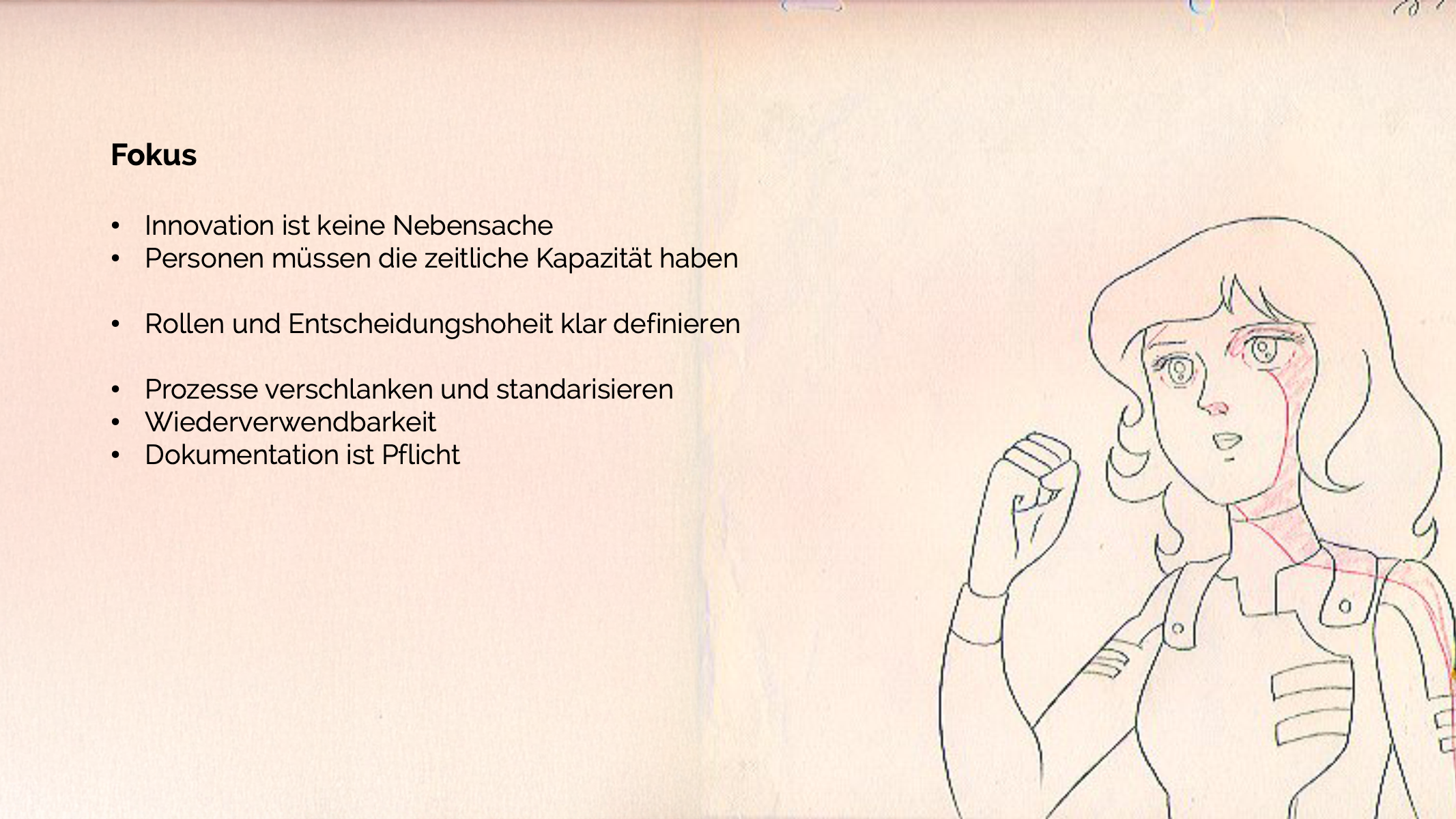 Slide aus dem KI-Navigator-Vortrag — Akt 3: Die Erfolgsfaktoren: Fokus