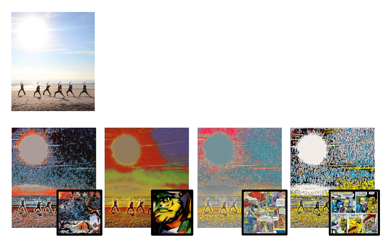 Style-transfer example: art-style transfer